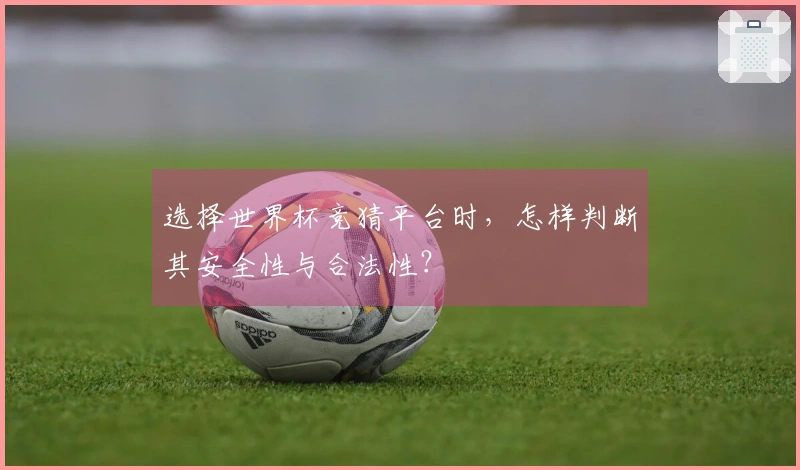 选择世界杯竞猜平台时，怎样判断其安全性与合法性？